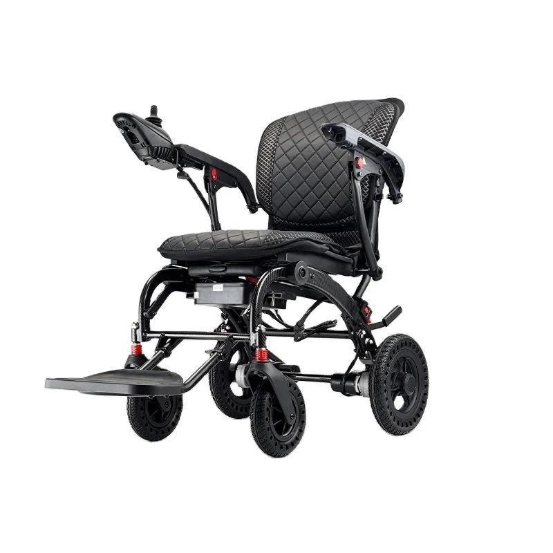 Foldable Electric Wheelchair, 10Ah Portable Electric Wheelchair, Powerful Motor, Lightweight Wheelchair