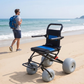Beach Wheelchair with Flip-Up Armrests, All-Terrain Mobility Chair with Long-Lasting Pneumatic Tires for Caregivers, Sandy Paths