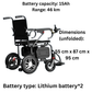 Fully automatic reclining ultralight foldable 4-wheel electric wheelchair mobility aid for elderly, disabled seniors