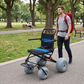 Beach Wheelchair with Flip-Up Armrests, All-Terrain Mobility Chair with Long-Lasting Pneumatic Tires for Caregivers, Sandy Paths