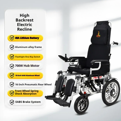 Electric wheelchair Intelligent automatic high backrest can lie down the elderly disabled lightweight multi-functional scooter