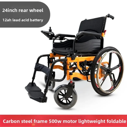 Lightweight Folding Electric Wheelchair for Elderly and Disabled