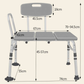 Adjustable Non-Slip Shower Chair and Bath Bench for Elderly and Disabled