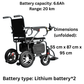 Fully automatic reclining ultralight foldable 4-wheel electric wheelchair mobility aid for elderly, disabled seniors