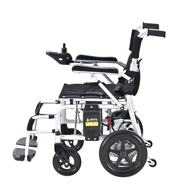Folding Carbon Steel Electric Wheelchair with Dual 250W Motors