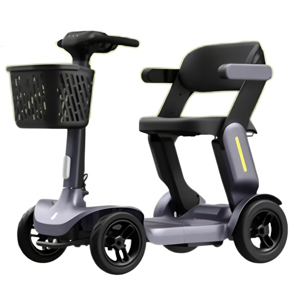 Foldable 4-Wheel Electric Mobility Scooter for Elderly, 250W 36V