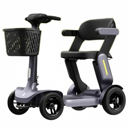 Foldable 4-Wheel Electric Mobility Scooter for Elderly, 250W 36V