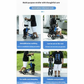 4 Wheels  Upright Walker Stand Up Folding Rollator Seat Padded Armrest