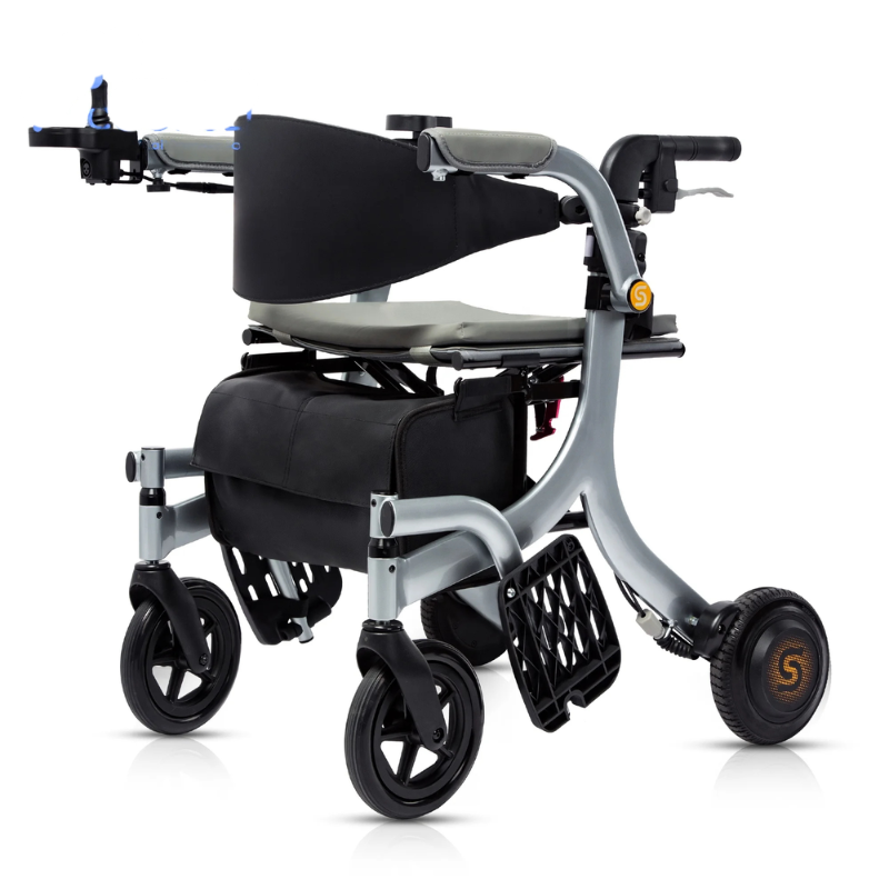 Coolfull Electric Rollator Walker with Seat Lightweight Walking Assist Device