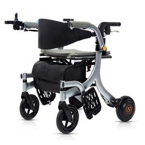 Coolfull Electric Rollator Walker with Seat Lightweight Walking Assist Device