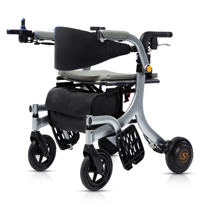Coolfull Electric Rollator Walker with Seat Lightweight Walking Assist Device