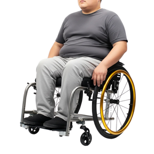 Extra-Large Lightweight Titanium Alloy Foldable Sports Wheelchair