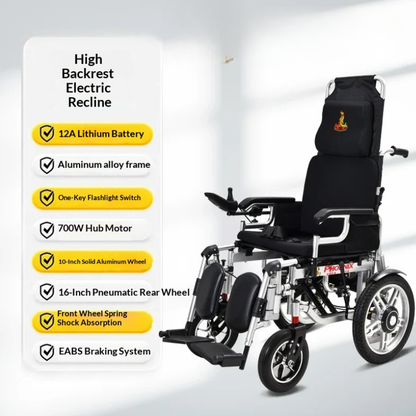 Electric wheelchair Intelligent automatic high backrest can lie down the elderly disabled lightweight multi-functional scooter