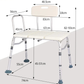 Adjustable Non-Slip Shower Chair and Bath Bench for Elderly and Disabled