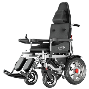 Folding Adjustable Electric Wheelchair with High Back and Steel Frame