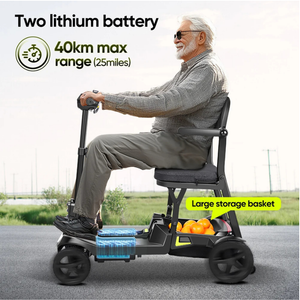 Ultra-Light 16kg Foldable 4-Wheel Mobility Scooter with 50km Range