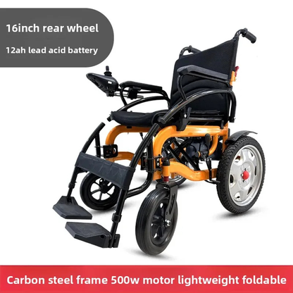 Lightweight Folding Electric Wheelchair for Elderly and Disabled