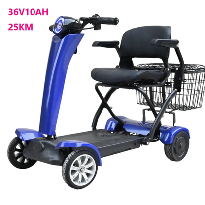 Folding 4-Wheel Electric Mobility Scooter for Adults