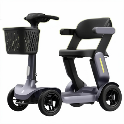 Foldable 4-Wheel Electric Mobility Scooter for Elderly, 250W 36V