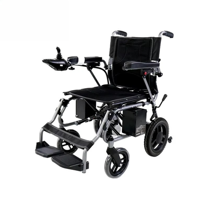 New lightweight electric foldable wheelchair for elderly and disabled users, portable battery-powered wheelchair