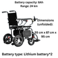 Fully automatic reclining ultralight foldable 4-wheel electric wheelchair mobility aid for elderly, disabled seniors