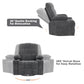 360° Swivel Rocker Recliner Chair – 30° Rocking Chenille Manual Recliner with Dual Cup Holders & Side Pockets