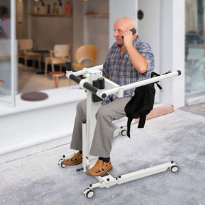 Electric Patient Transfer Lift Chair – 90W Powered Adjustable Lift, 286 lbs Capacity