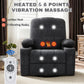 Chenille Swivel Rocker Recliner Chair with Massage & Heat – 8-Point Vibration Manual Recliner with Lumbar Heating & Storage Pockets