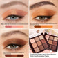 6-Piece Eye Makeup Set with Eyebrow Styling Gel, Liquid Eyeliner, Mascara and 9-Color Eyeshadow Palette