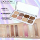 8-Color Shimmer Eyeshadow & Highlighter Palette, Highly Pigmented High-Gloss Finish, Long-Lasting Eye Makeup