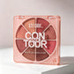 8-Color All-in-One Face and Eyeshadow Palette, Matte and Shimmer Blush, Contour and Bronzer Powder