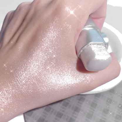 Shimmer Highlighter Stick, Blendable Waterproof Long-Lasting Face Makeup
