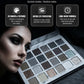 24-Color Gothic Eyeshadow Palette with 12 Eyeliner Pencils, Matte and Shimmer Cool-Tone Smoky Eye Makeup Set