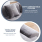118-Inch Dark Grey Modular Sectional Sofa – Oversized Corduroy Deep Seat Couch with Wide Armrests & Throw Pillows