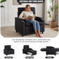 Single Pull-Out Sleeper Chair Sofa Bed – 5-Position Reclining Armchair with Cup Holder, USB Charging Port & Side Pocket