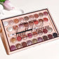34-Color Coral & Nude Eyeshadow Palette with Brush, Highly Pigmented Matte & Shimmer, Waterproof & Sweatproof