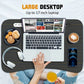 Portable Lap Desk Bed Table with Cup Holder & Tablet Slot, Laptop Tray with Carry Handle for Working, Writing & Eating