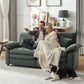 2-Seater Modular Chenille Sofa – Deep Seat Cloud Couch with High-Density Cushioning & 2 Throw Pillows for Living Room & Apartment