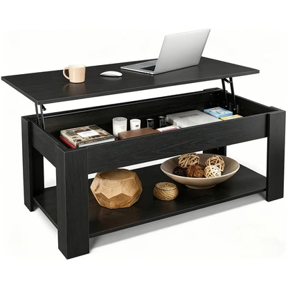 41" Lift Top Coffee Table with Hidden Storage Compartment & Rising Tabletop