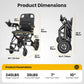 Lightweight Foldable Electric All-Terrain Wheelchair with 400W Motor, 330 lbs Capacity