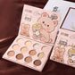 Cute Bear Eyeshadow Palette with Matte and Shimmer Shades, Warm Milk Tea Brown Eye Makeup
