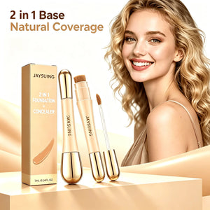 2-in-1 Dual-Ended Foundation & Concealer with Vitamin E and Retinol, Radiant Finish