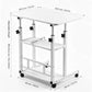 Adjustable Height Side Table with Wheels – 3-Tier Storage Rolling Laptop Cart, Mobile Bedside & Sofa Table for Home Office