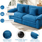2-Seater Modular Chenille Sofa – Deep Seat Cloud Couch with High-Density Cushioning & 2 Throw Pillows for Living Room & Apartment