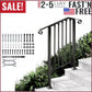 Adjustable Wrought Iron Stair Handrail for 2–3 Steps – Outdoor Step Railing with Installation Kit