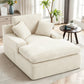 Corduroy Modular L-Shaped Cloud Sectional Sofa with Chaise – Spring Cushion Couch with Removable Washable Cover, No Assembly Required