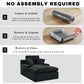 Black Corduroy Modular L-Shaped Sectional Sofa with Chaise – Cloud Spring Couch with Removable Washable Cover, No Assembly Required