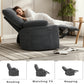 360° Swivel Rocker Recliner Chair – 30° Rocking Chenille Manual Recliner with Dual Cup Holders & Side Pockets