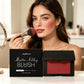 Dark Red Matte Powder Blush, Easy-to-Blend Cheek Color, 3.5g
