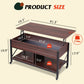 41.3" Lift Top Coffee Table with Hidden Storage, 4 Adjustable Wheels, Engineered Wood Espresso Center Table